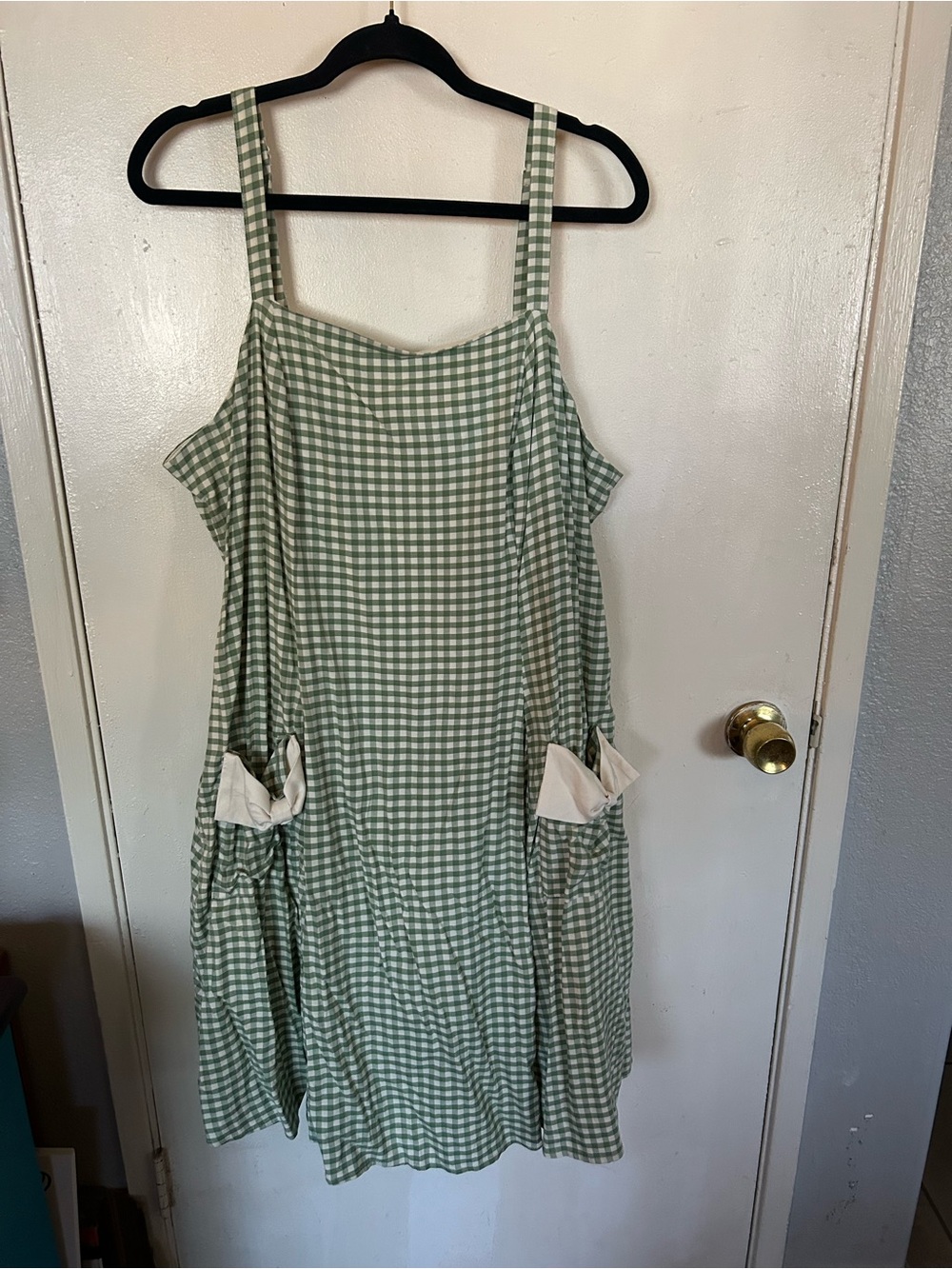 torrid Sage Green Gingham Pocket Sundress